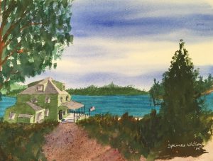 Arriving at the lake