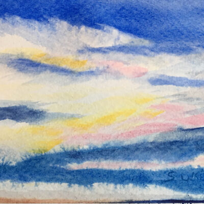 St Simons sunset Note Card
